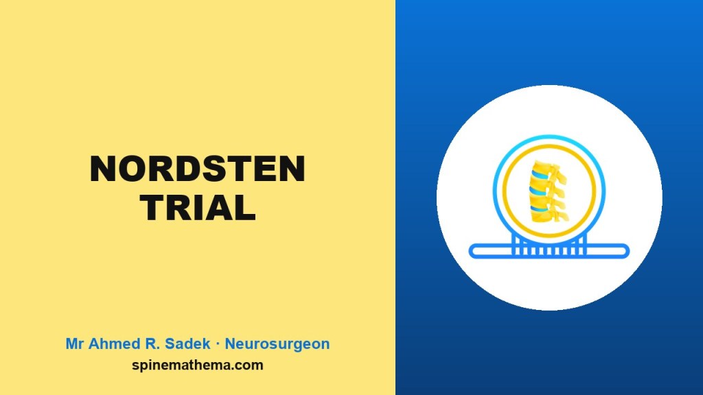 Spinemathema picture card for Which Keyhole Operation for Spinal Stenosis? The NORDSTEN Trial
