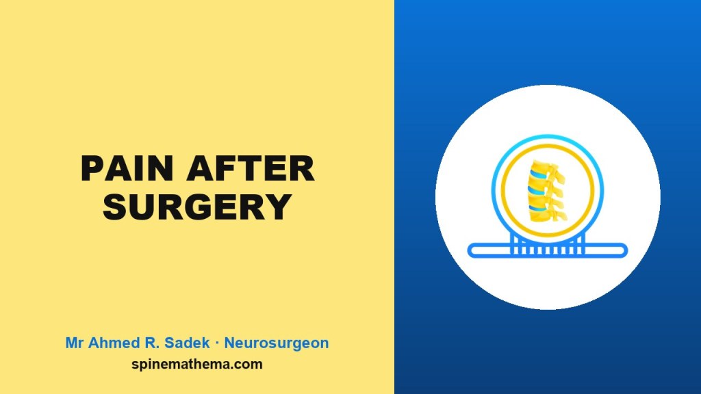 Spinemathema picture card for Pain After Spine Surgery