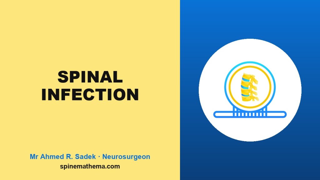 Spinemathema picture card for Spinal Infection